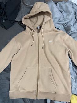 Vintage*Motier Lafayette Premium Full-Zip Hoodie - Tan/Cream (Large)
