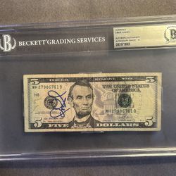 Omar Vizquel $5 US Currency Note signed.Negotiable 