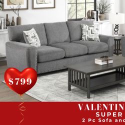 2 PC SOFA AND LOVESEAT 