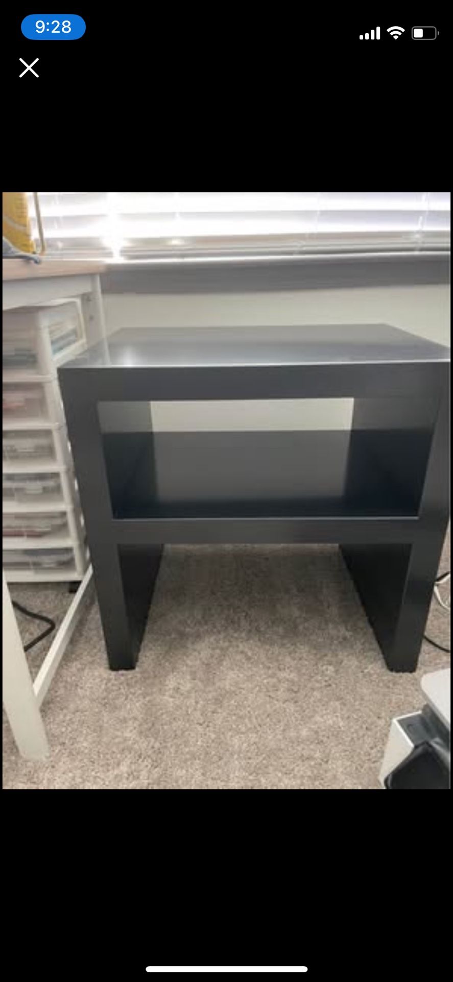 Steel Side Table Dark Grey