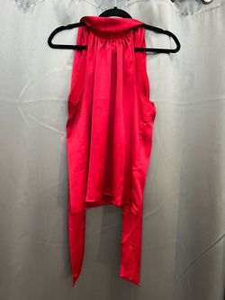 Women's high halter satin blouse - medium