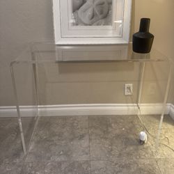 Lucite Entry Table Or Work Desk 