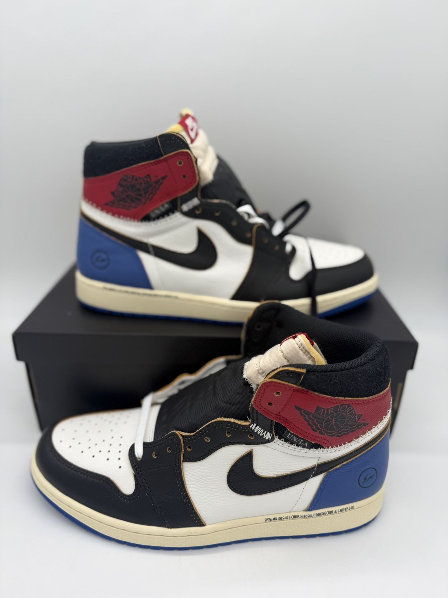 Nike Jordan 1 High Fragment Union LA Varsity - Size 11.5