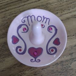 Mom Ring Holder Pink with Rhinestone