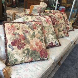 Big , heavy Cushions For Sofa 22 X 22. Set of 4