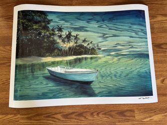 “On the Water”, Matt Beyrer, Signed Lithograph Print, 34”x 231/2” with COA.