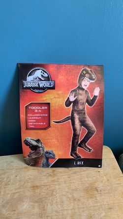 HALLOWEEN JURASSIC PARK JURASSIC WORLD T-REX TODDLER SIZE 3-4 COSTUME