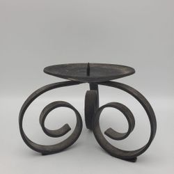 Wrought Iron Curled 3 Foot Candle Holder