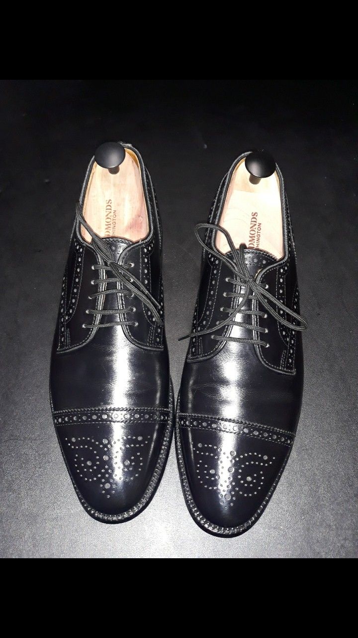 Men Allen Edmonds Black Captoe Dress shoes Size 9C