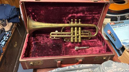 Trumpet and case