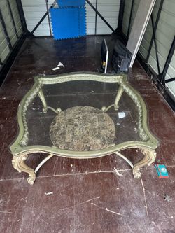 Glass coffee table