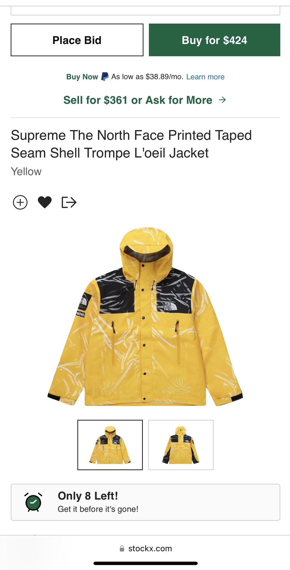 Supreme Yellow L’oeil Jacket