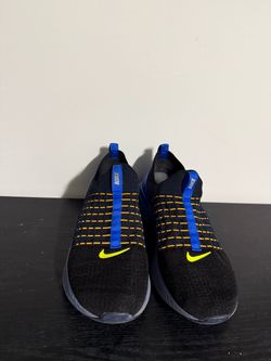 Nike Slip-On Knit Sneakers Black Blue Yellow