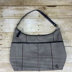 Vintage Ralph Lauren Houndstooth Shoulder Bag Handbag Purse