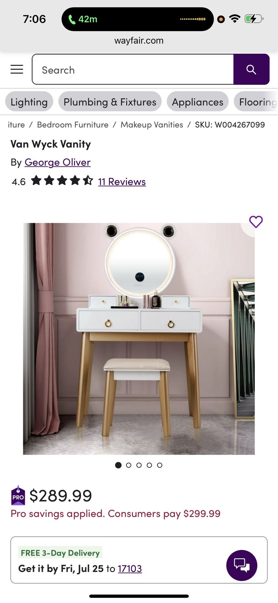 Vanity , Brand new In Box