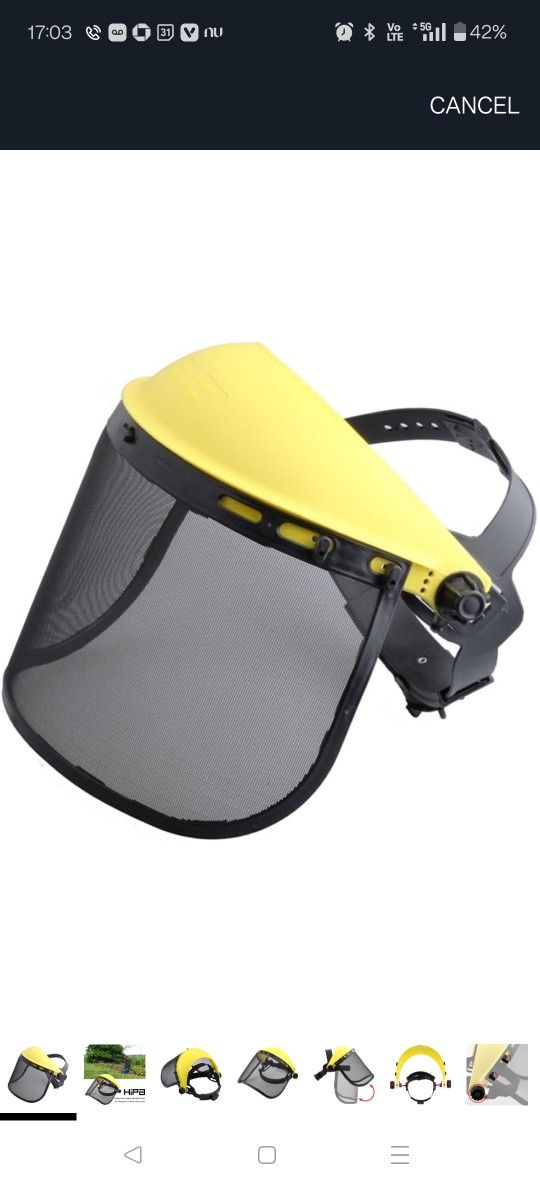 Hipa Safety Face Shield with Mesh Visor