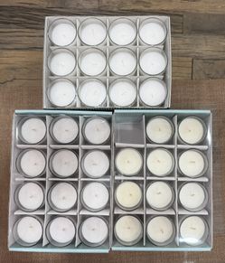 35pcs Clear Votive Candles with Glass Holders. Unscented. Party Decor