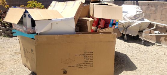 Boxes and moving materials