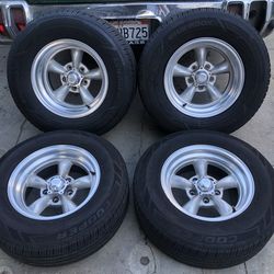 15” American racing wheels 5x4.75  Chevy El Camino Camaro Monte Carlo nova S10 blazer 15x7  Rally 15x8 cutlass wagon Buick Pontiac