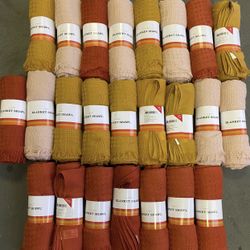 Blankt shawl size 35" W* 67" L