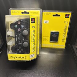 PlayStation 2 Controller And Memory Card Brand New 