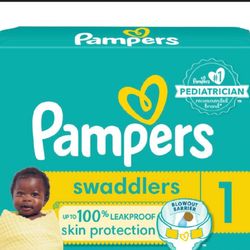 Size 1 Pampers diapers- 1 Sleeve Of 66 Diapers