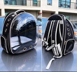 🚀 Mochila transportadora para gato o perro pequeño 🐱🐶
Tipo cápsula espacial / astronauta
Muy cómoda y ventilada, ideal para viajes, paseos o veteri