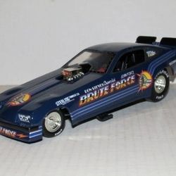 Die Cast Metal - 1977 Chevrolet Monza Funny Car NHRA Drag Racing - John Force & Brute Force - New Condition -