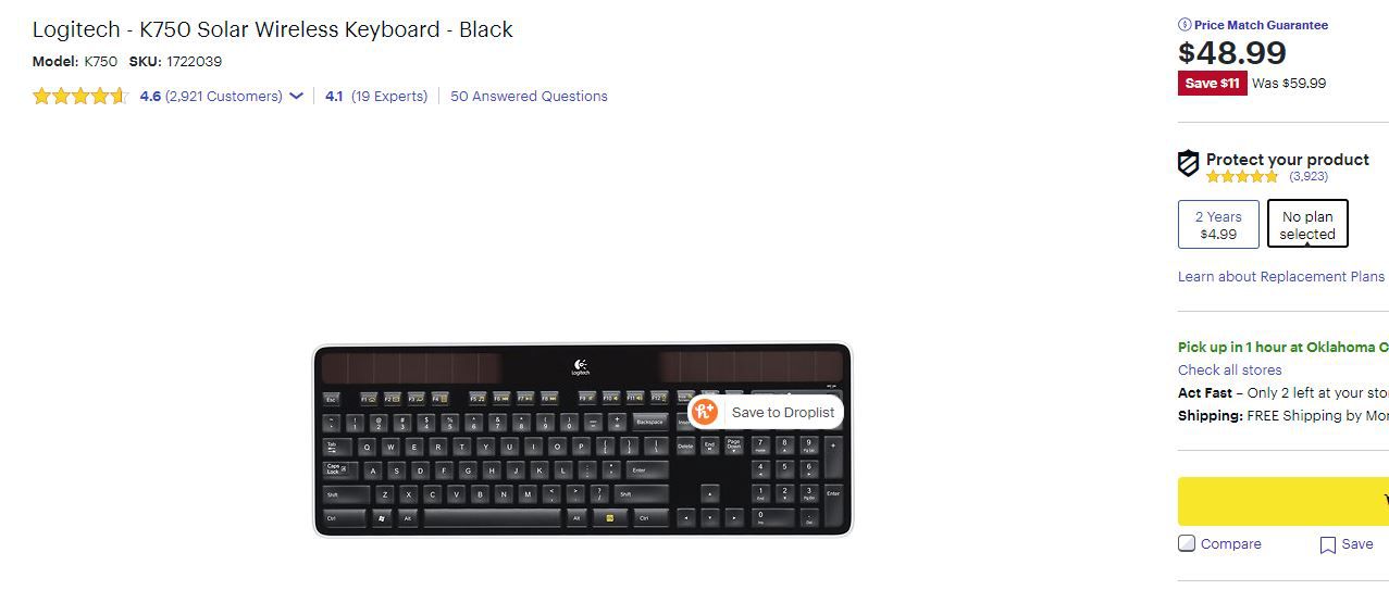 Logitech Solar Powered Keyboard K750