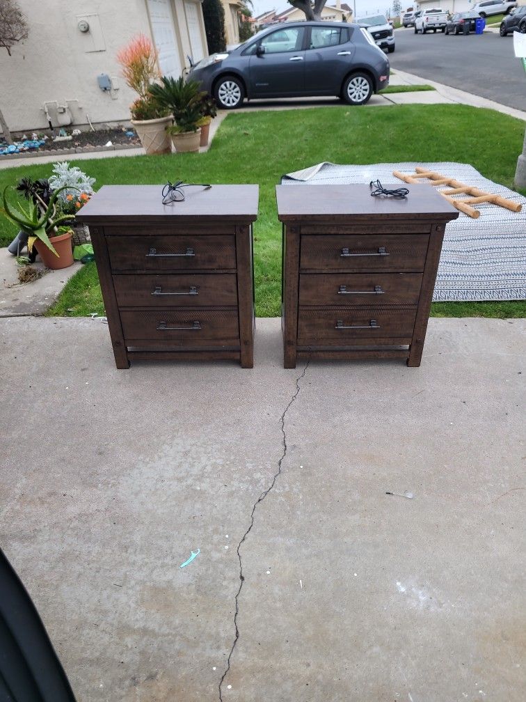 Set Of 2 SMART Wood Nightstands for Sale in Carlsbad, CA OfferUp