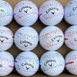 Callaway Super Soft Splatter Dot Pattern Golf Balls Exc Cond 1 Dozen 121