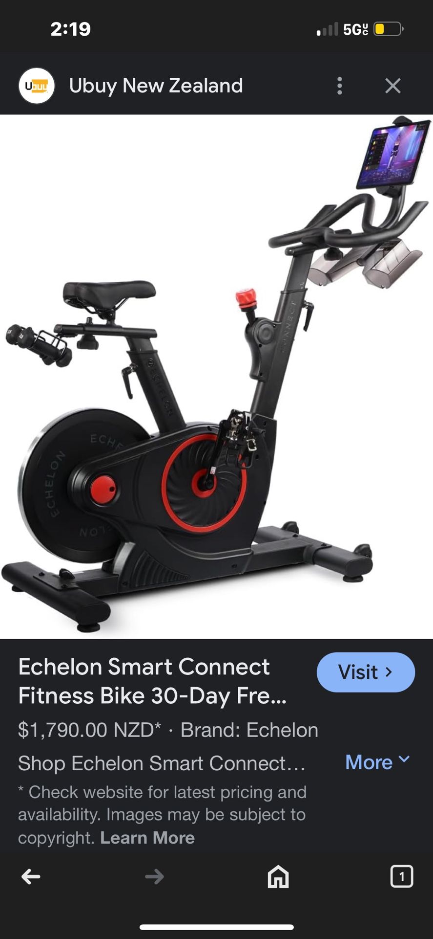 State Of The Art Exercise Bike.