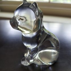 Cat Figurine Lead Crystal-/swan