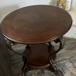 Two Round Side Tables- $50