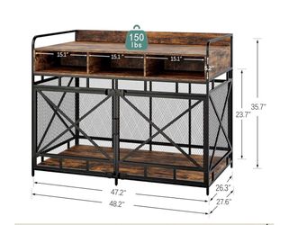 Dog Crate with tabletop