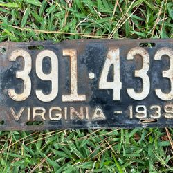 1939 VA Plate