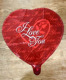 2 Pcs 18 Inch Valentine's Day, any Occasion “I Love You”Heart Foil Balloons