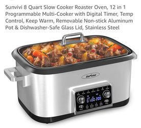 SUNVIV new 8qt slow cooker roast 12 in 1
