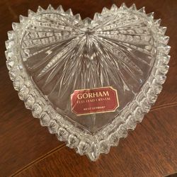 GORHAM Lead Crystal Heart Box