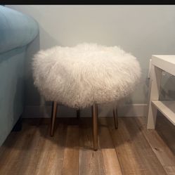 West elm Mongolian lamb Stool