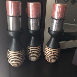 3 candle holders