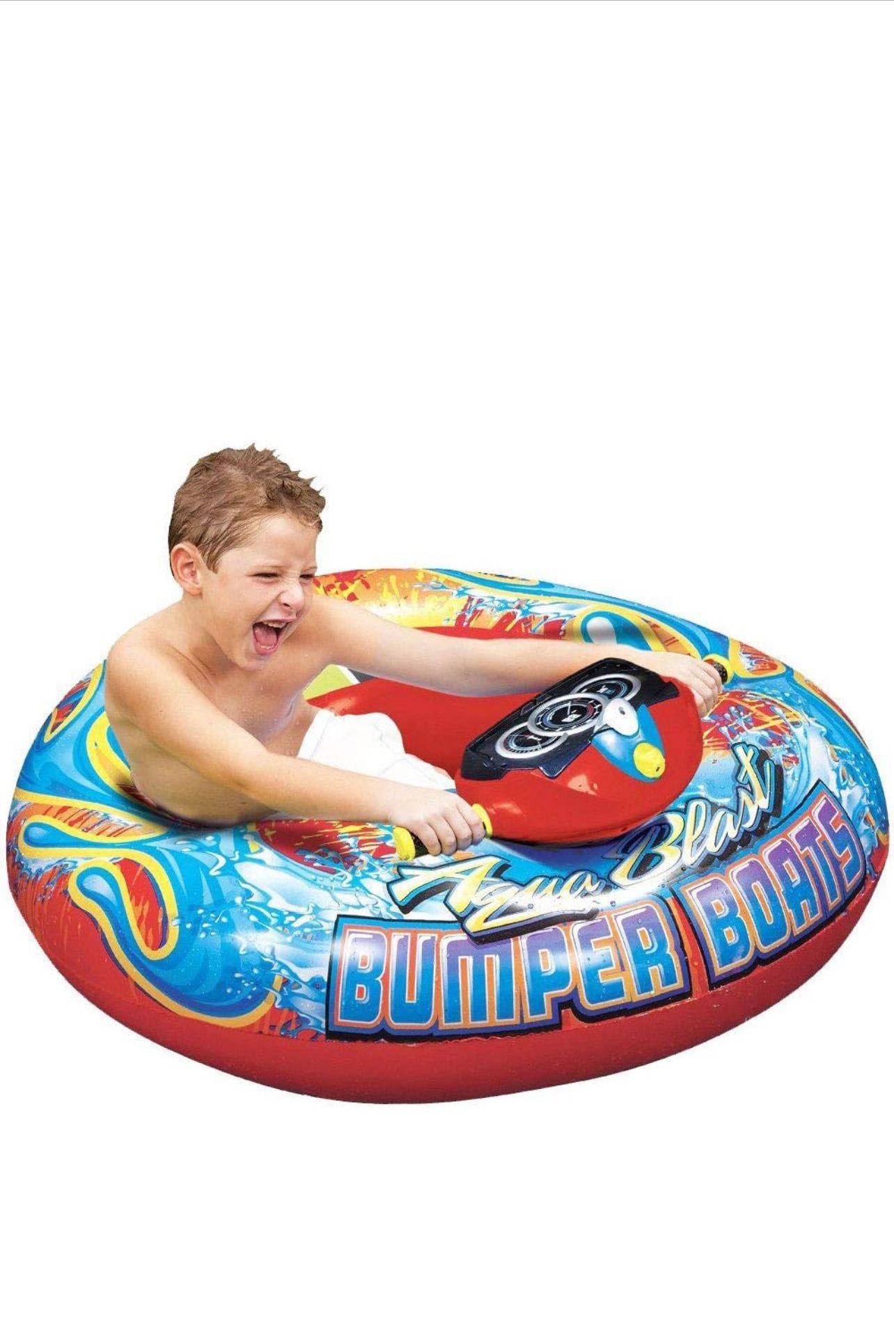Aqua blast motorized bumper boats