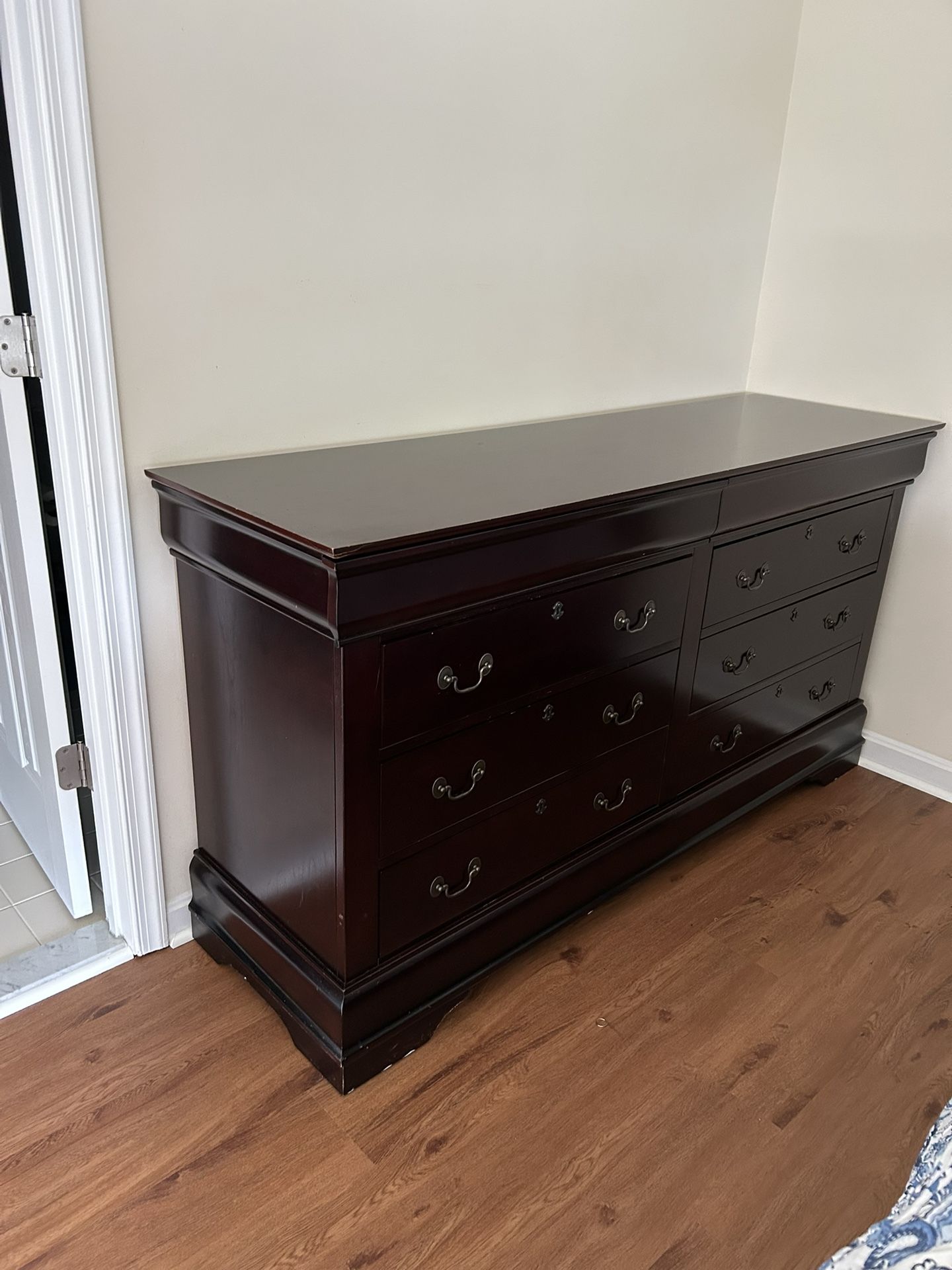 Six Drawer Dresser Dark Stain