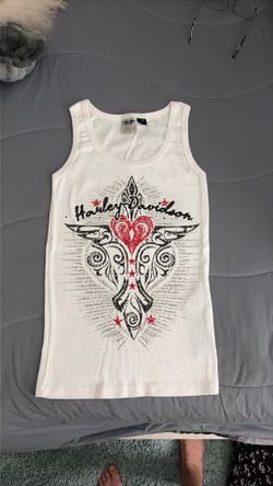 HD wht/red/blk Tank top