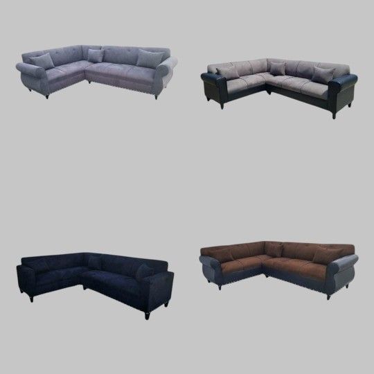 Brand NEW L Sofas SECTIONAL COUCHES CHAISE