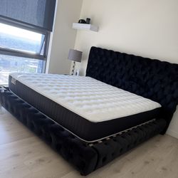 New In Box King Bed Frame With Mattress (Read Description Below)