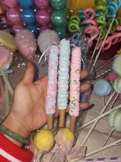 Candyland Gingerbread Pretzels Stick 3pc Set Christmas Tree Ornaments