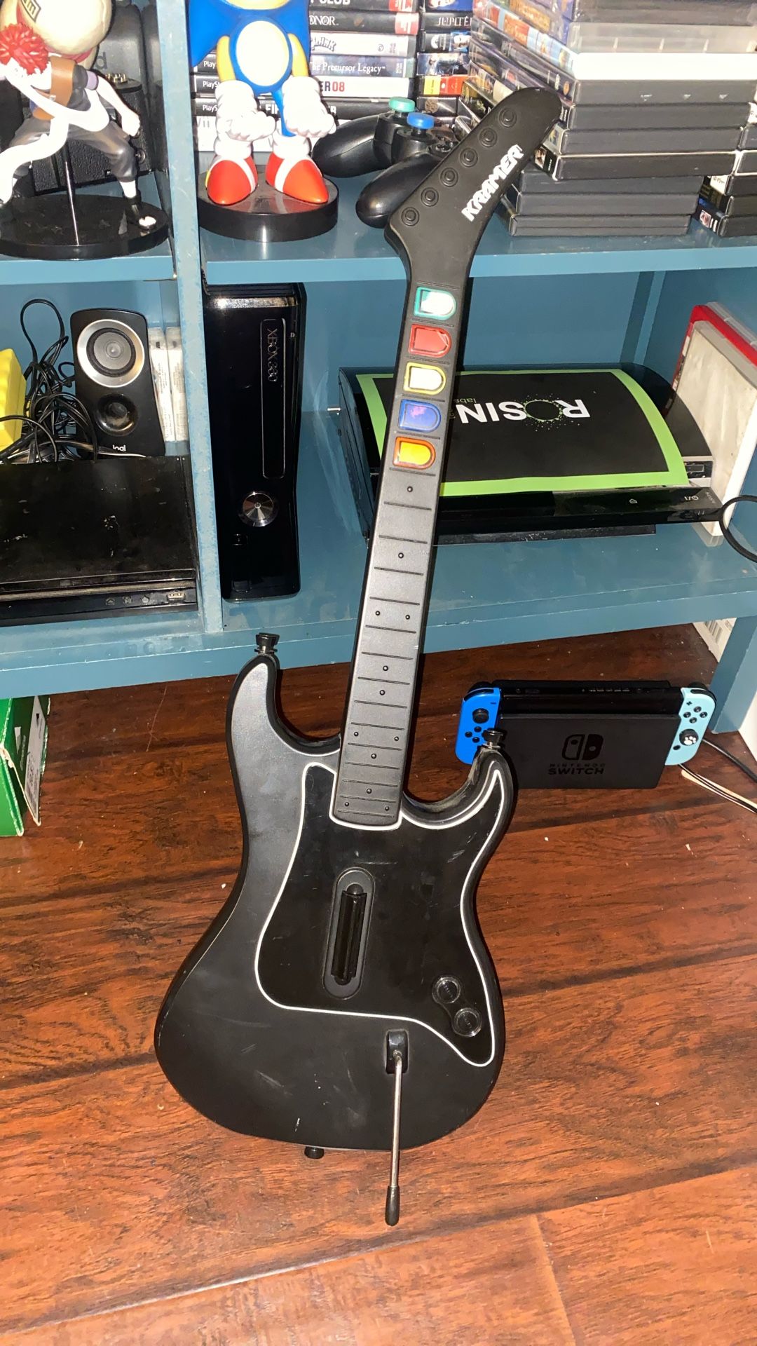 Guitar Hero Kramer Striker RedOctane Wireless Controller PS2 W Dongle