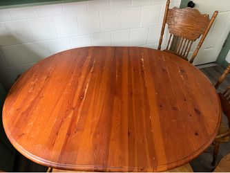 Dining wooden table and chairs