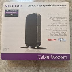 Netgear high-speed cable modem!  TV